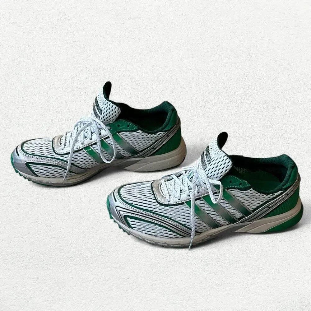 Adidas Originals x Sporty & Rich Adios OG Adiwear in White, Court Green & Silver